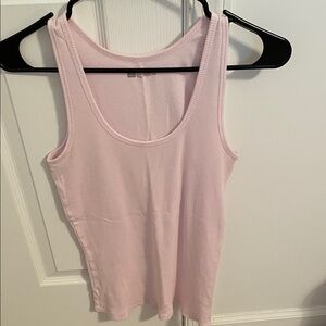 GAP Pink Ribbed Tank Top